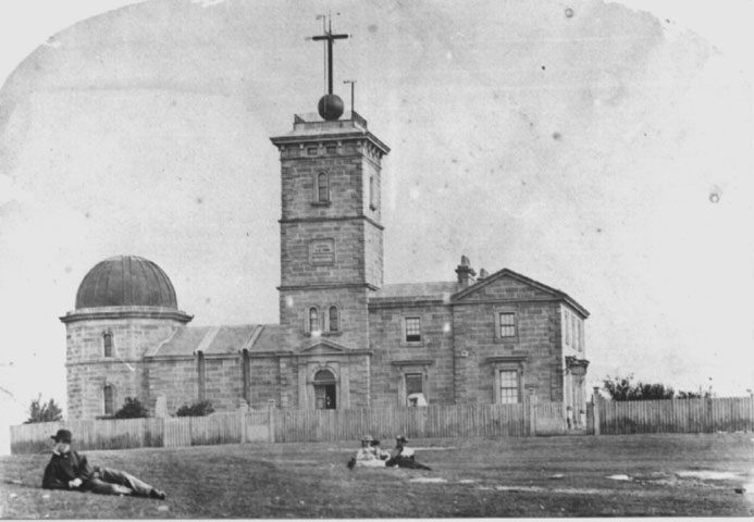 The south facade of Sydney Observatory in 1860. 